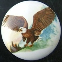 CERAMIC CABINET KNOB EAGLE