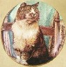 CERAMIC CABINET KNOB CAT CATS KITTEN calico