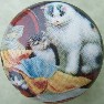 CERAMIC CABINET KNOB CAT CATS KITTEN pretty#1