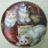 CERAMIC CABINET KNOB CAT CATS KITTEN pretty#3