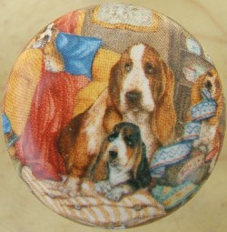 cabinet knob basset hounds
