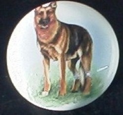 ceramic cabinet knob german shepherd dog