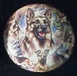 ceramic cabinet knob german shepherd dog