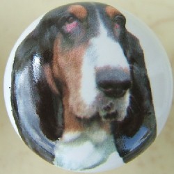 cabinet knob basset hounds