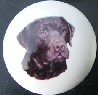 ceramic cabinet knob chocolate labrador retiever