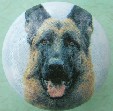 ceramic cabinet knob german shepherd dog