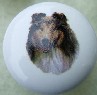 ceramic cabinet knob shetland sheep dog sheltie