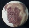 ceramic cabinet knob bull  mastif mastiff