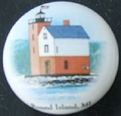 Lighthouse Cabinet Knob Round Island