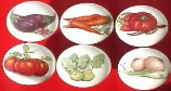 CERAMIC CABINET KNOB KNOBS vegetables VEGATABLES CARROT ONION BEET TOMATO
