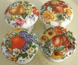 Cabinet Knobs Flowers &amp; Fruit