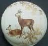 CERAMIC CABINET KNOB KNOBS  WILDLIFE WHITETAIL DEER WHITE TAIL