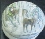 CERAMIC CABINET KNOB KNOBS  WILDLIFE WHITETAIL DEER WHITE TAIL