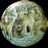 CERAMIC CABINET KNOB KNOBS  WILDLIFE WOLF WOLVES