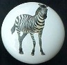 CERAMIC CABINET KNOB KNOBS  WILDLIFE ZEBRA